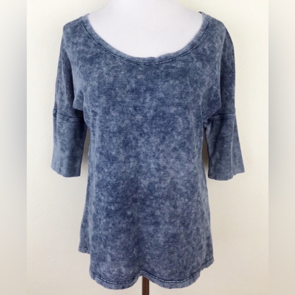 Cloth & Stone Anthropologie Blue Tencel Washed Top